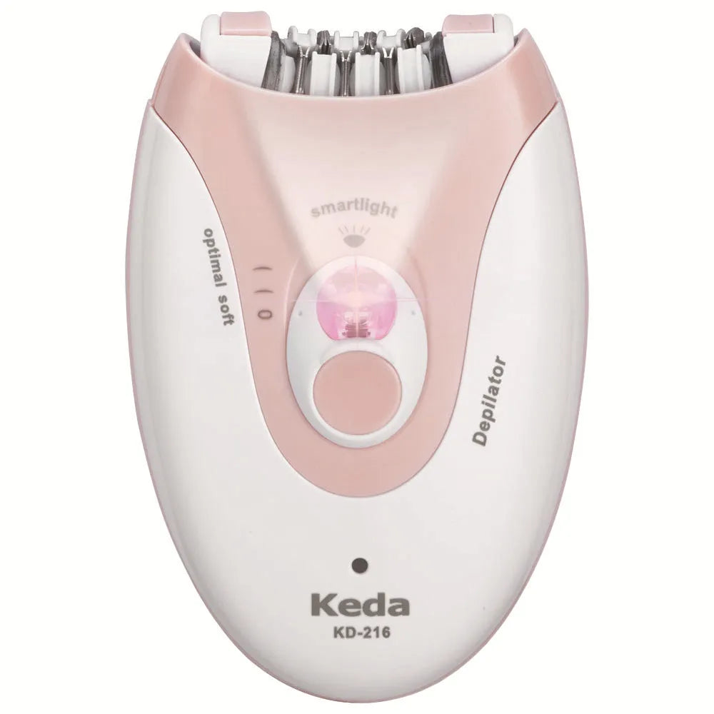Portable USB electric hair removal device in KEDA-216 colour with brush and charger