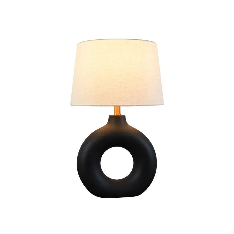 Japanese style ceramic pottery pot table lamp with 52cm height and 33cm diameter