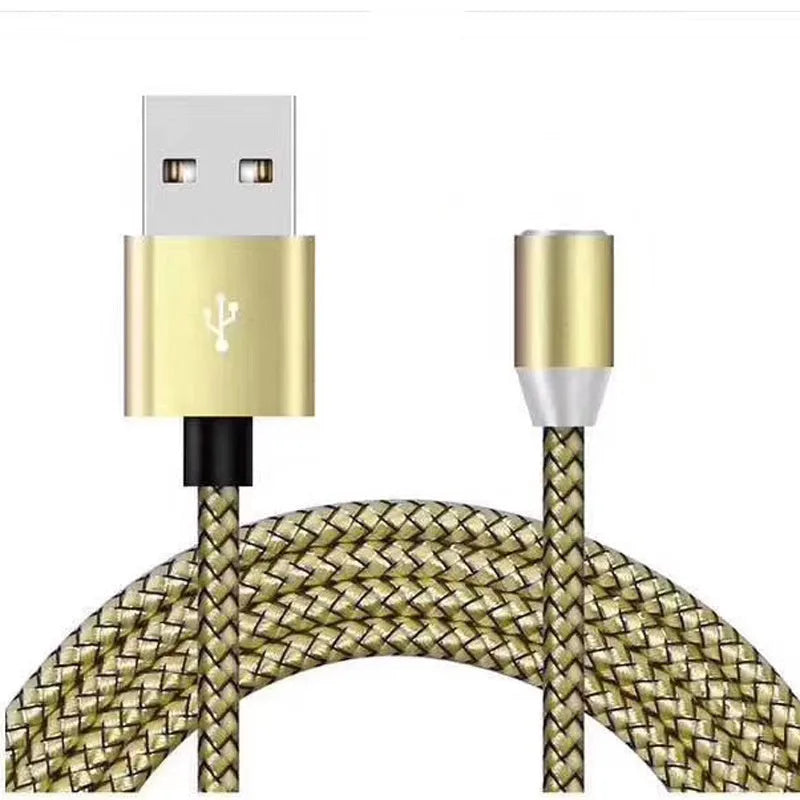 3-in-1 universal magnetic charging cable in black, silver, red, and gold colour options with 1 metre length