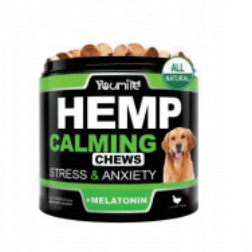 Calm Down And Chew 120-capsule health supplement container with natural ingredients for stress management