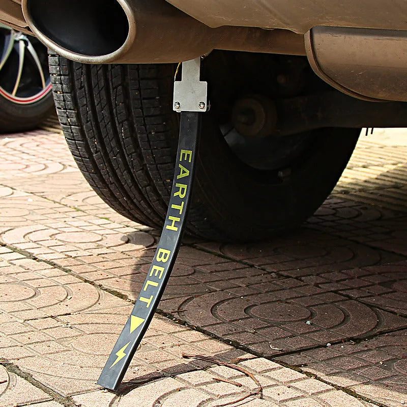 Black 370mm car electrostatic grounding chain with rubber housing and copper wire core for static electricity control