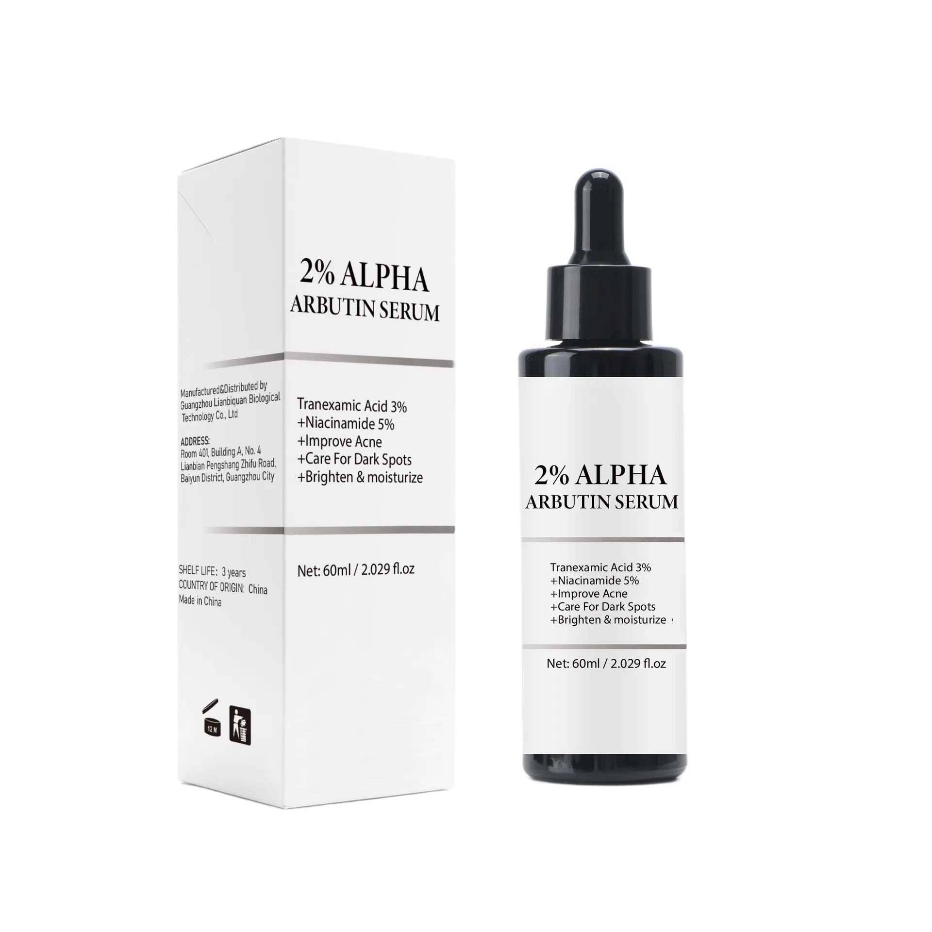 Alpha-arbutin Care Solution Facial 60ml bottle with moisturising and hydrating properties