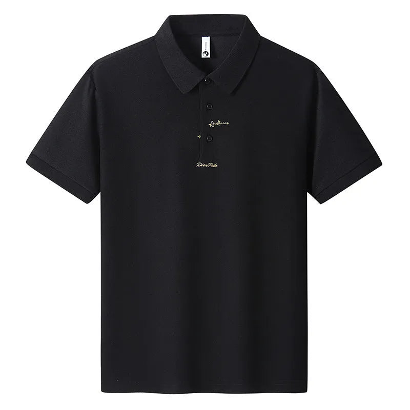 Men's casual cotton T-shirt with letter pattern in multiple colour options showing front view