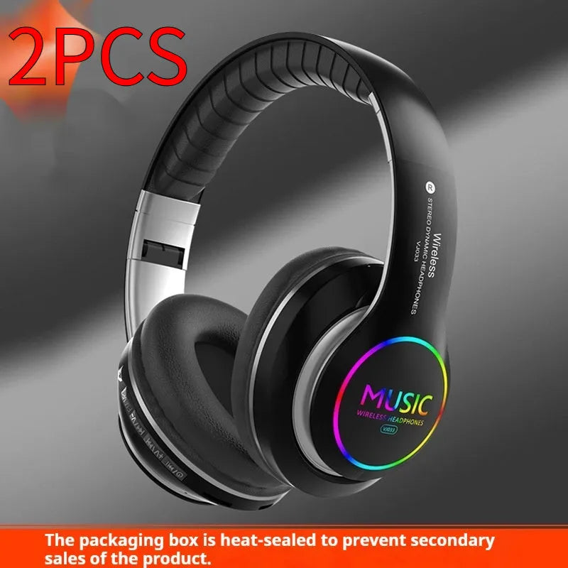 Wireless sports Bluetooth headphones in cool black, head-mounted over-ear design with metal stereo and low latency mode.