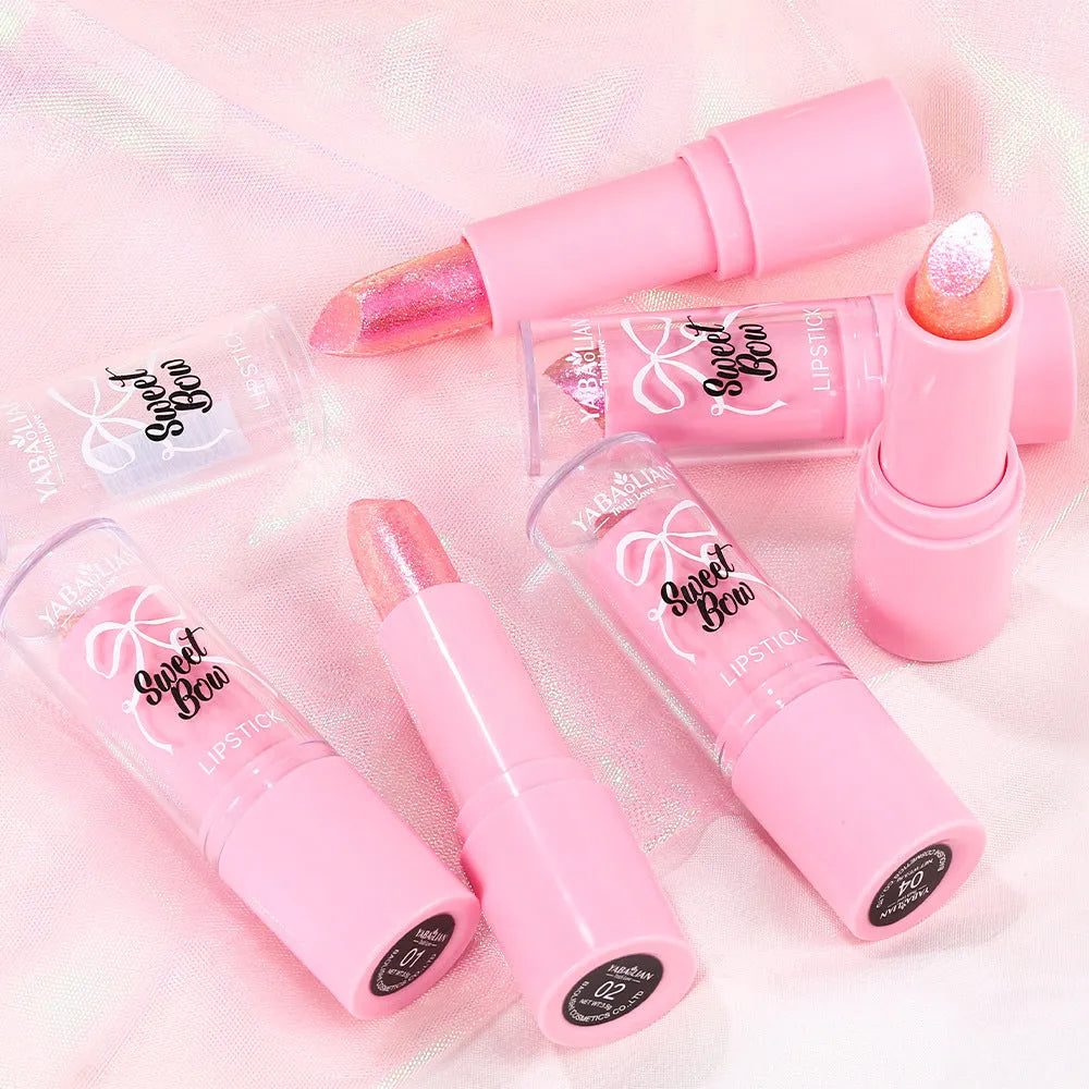Sweetheart Bow XINGX Diamond Lipstick in six colour shades with anti-discoloration properties