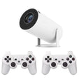 Barrel X10 PLUS white portable home smart wall projection game machine HD projector with gamepad and remote control