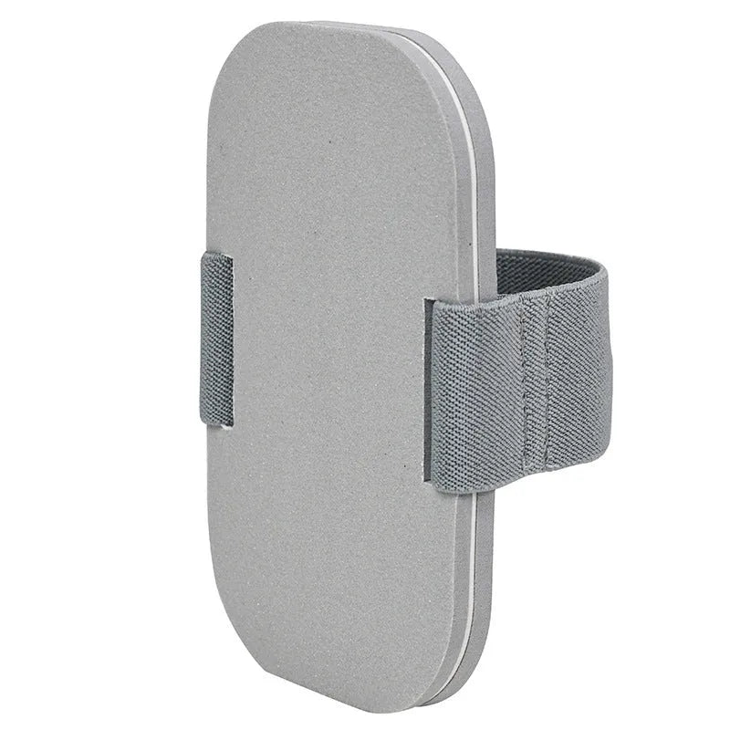 Grey pet nail grooming board with detachable tools for dogs and cats measuring 16x14x2.5 cm