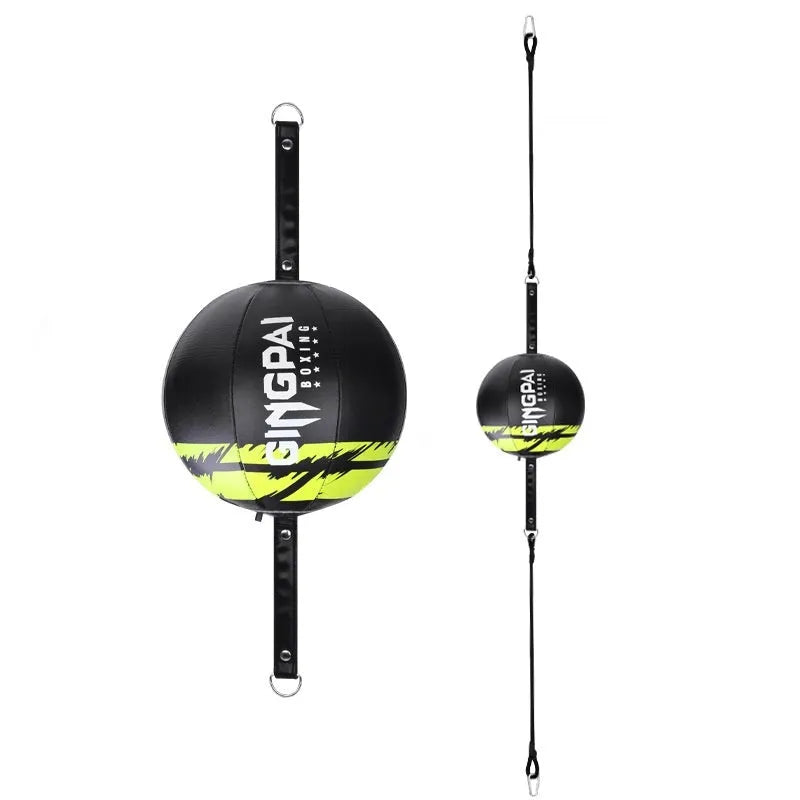 Hanging boxing speed ball training equipment with adjustable height system in black, black and green, or white colour options
