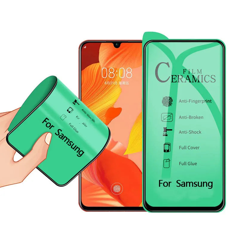 Toughened glass privacy screen protector for Samsung Galaxy phones with anti-peep technology