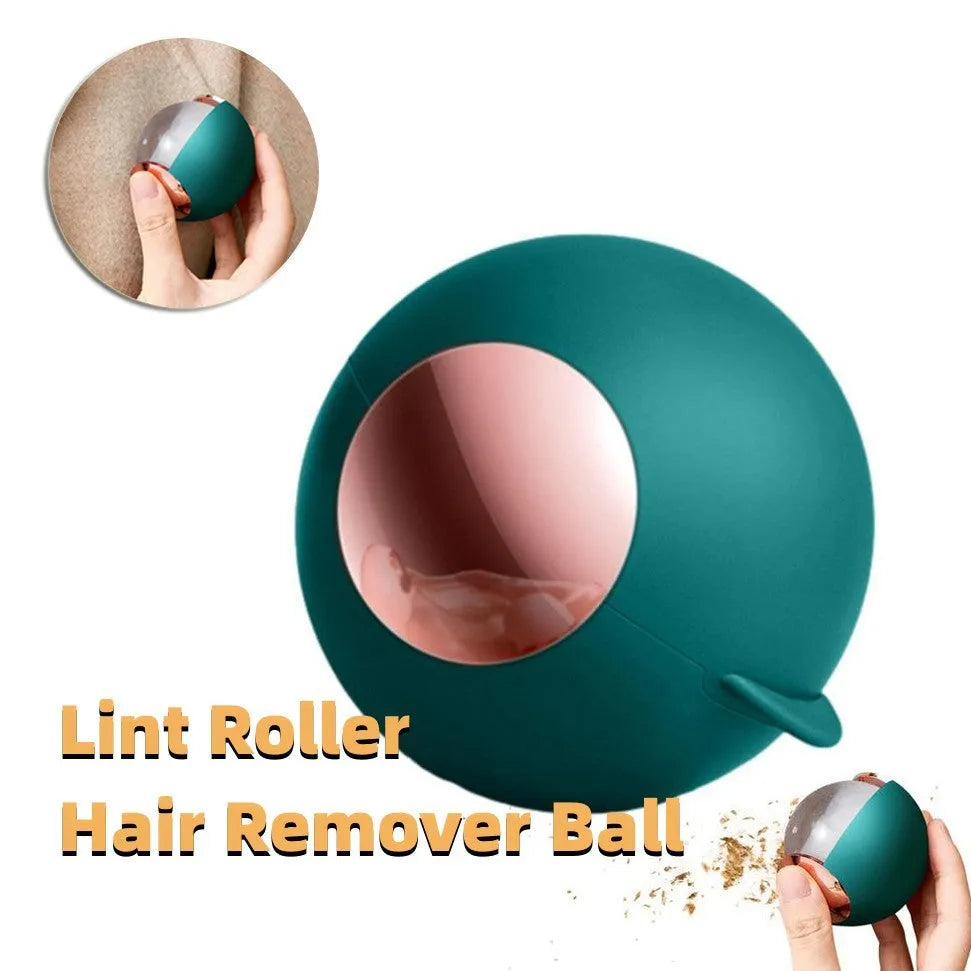 Reusable green gold gel lint roller for washing pet hair off clothes