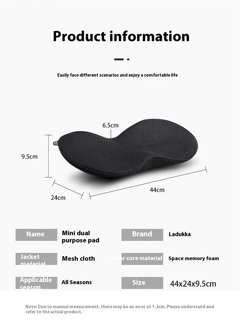 Flat style car seat cushion with memory foam filler in beige, black, brown and red colour options