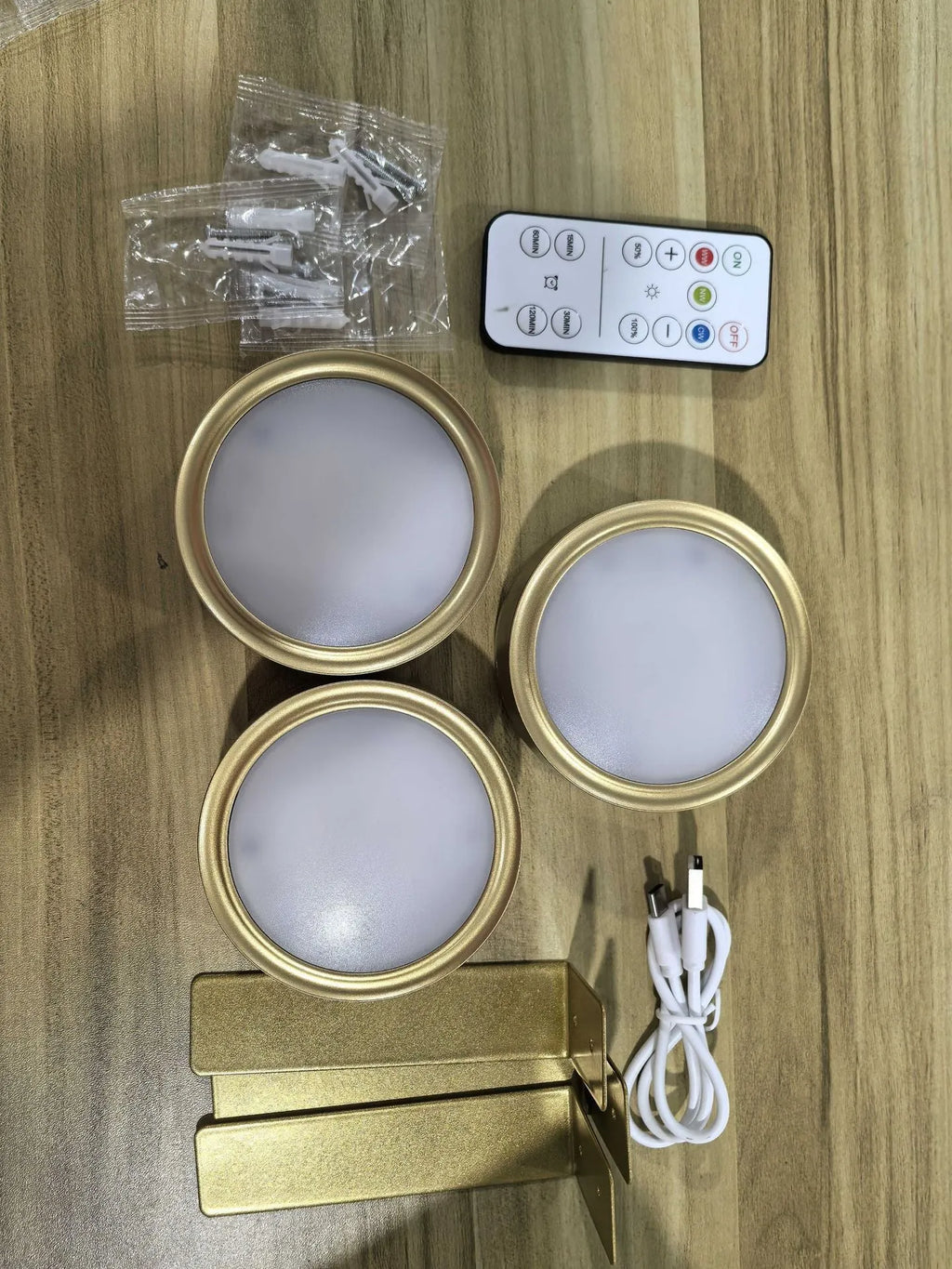 Magnetic LED painting light strip with remote control in black, white or gold colour