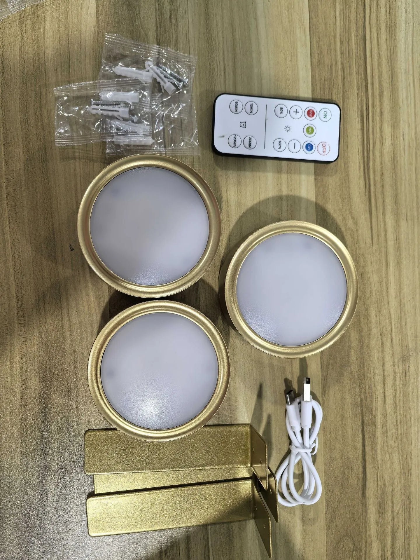 Magnetic LED painting light strip with remote control in black, white or gold colour