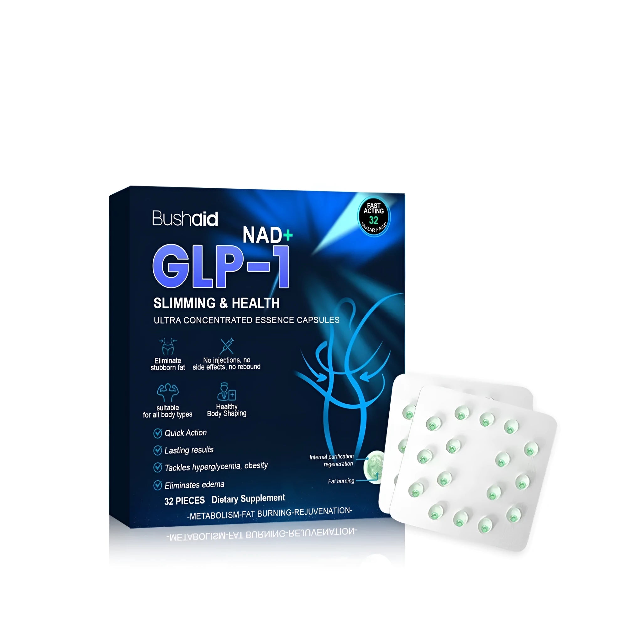 Ultra Concentrated Capsules dietary supplement pack containing 32 Slim Healthy Explosion Beads