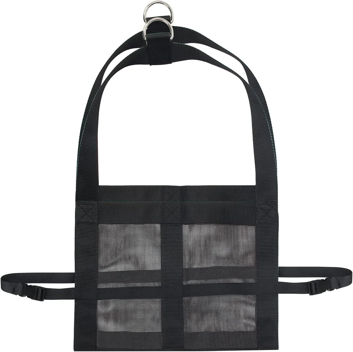 Black veterinary weighing sling for small animals measuring 35cm by 150cm