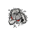 Grey dog pattern motorcycle decorative sticker with 17x17cm dimensions and customisable size