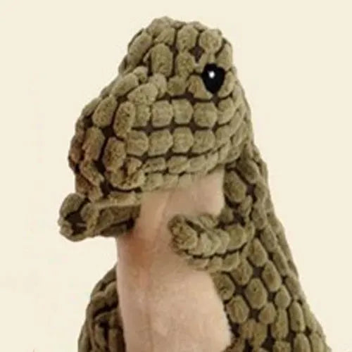 Interactive dog toy with sound mechanism, bite-resistant construction, measuring 35x22x11cm