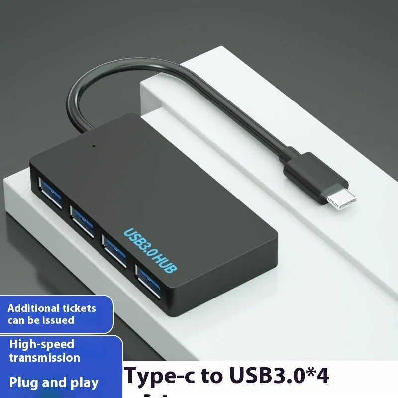 Multi-computer USB extender with 20cm cable showing USB 3.0 ports and Type-C connector options