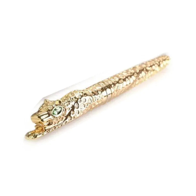 Embossed metal business gift pen in Ancient Silver or Gold finish.