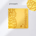 Square fruit-embossed notebook in blueberry design, showing 14.5cm size and 80g paper pages.