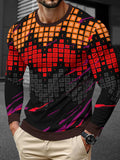 Man wearing a simple long sleeve milk silk pullover in a casual colour.