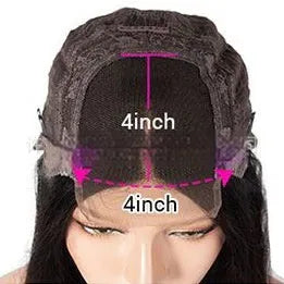 Real human hair gradient wig in Ruili style on a mannequin head, showcasing the lace front and length options.
