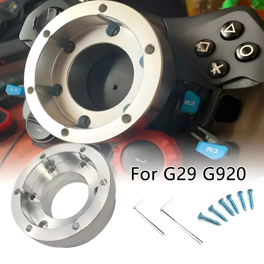 AF2901 aluminium wheel base adaptor cushion block in black or silver for game machine use