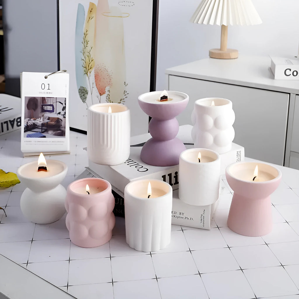Ceramic aromatherapy candlestick with European romantic simple design in various style options