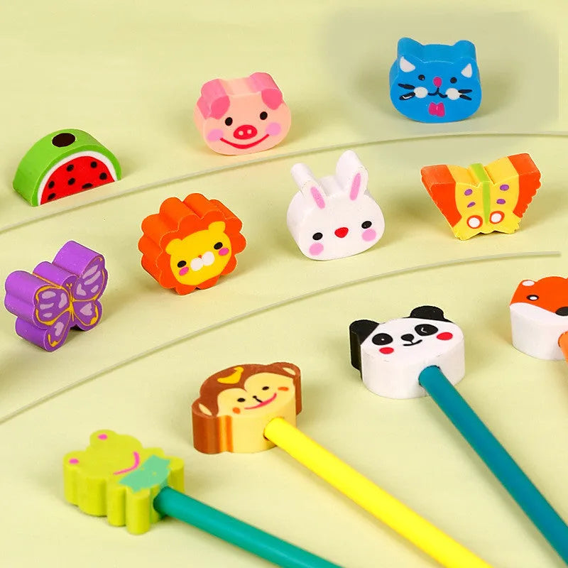24 colour wooden pencil set with cartoon packaging showing various coloured pencils
