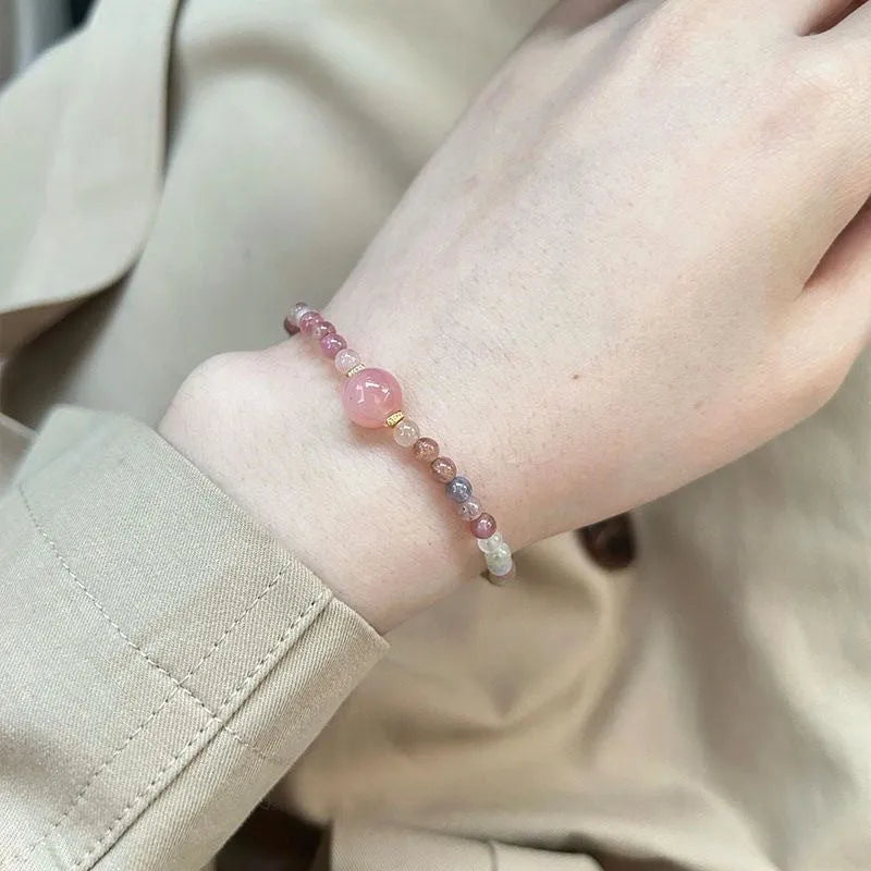 Women's geometric crystal bracelet with electroplated finish in various colour options