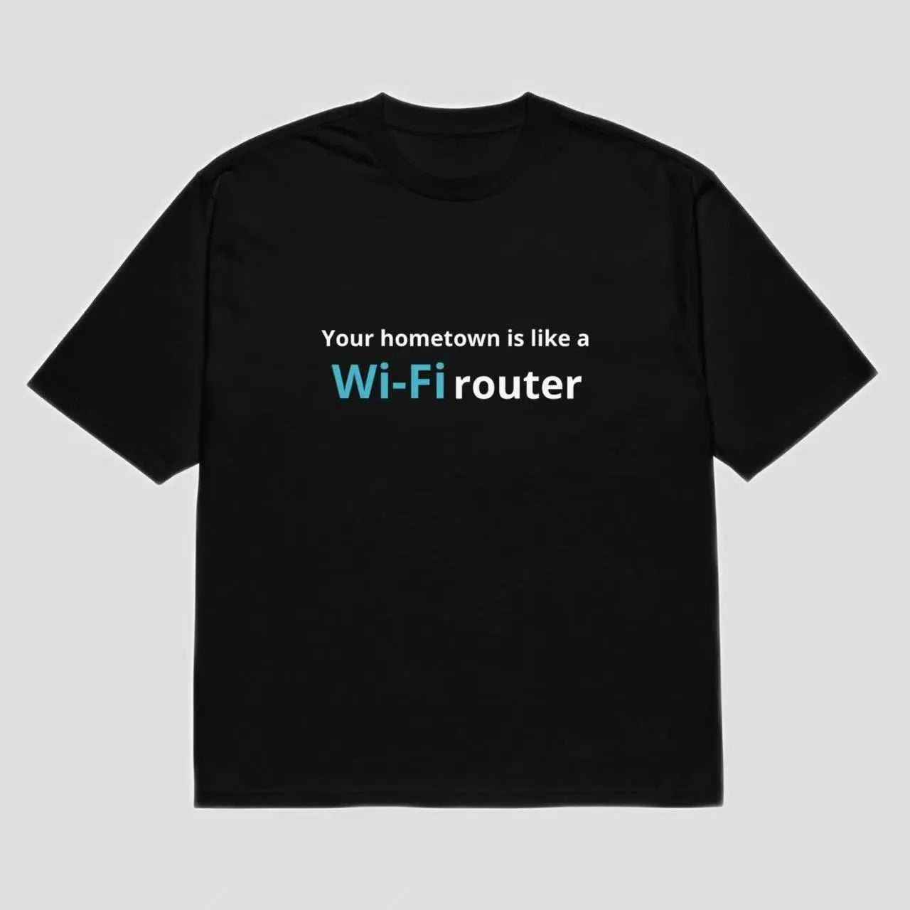 Men's black T-shirt with 3D digital printed cartoon pattern, round neck, and short sleeves in loose fit