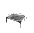 Black outdoor portable dog bed with steel frame and removable Oxford cloth cover