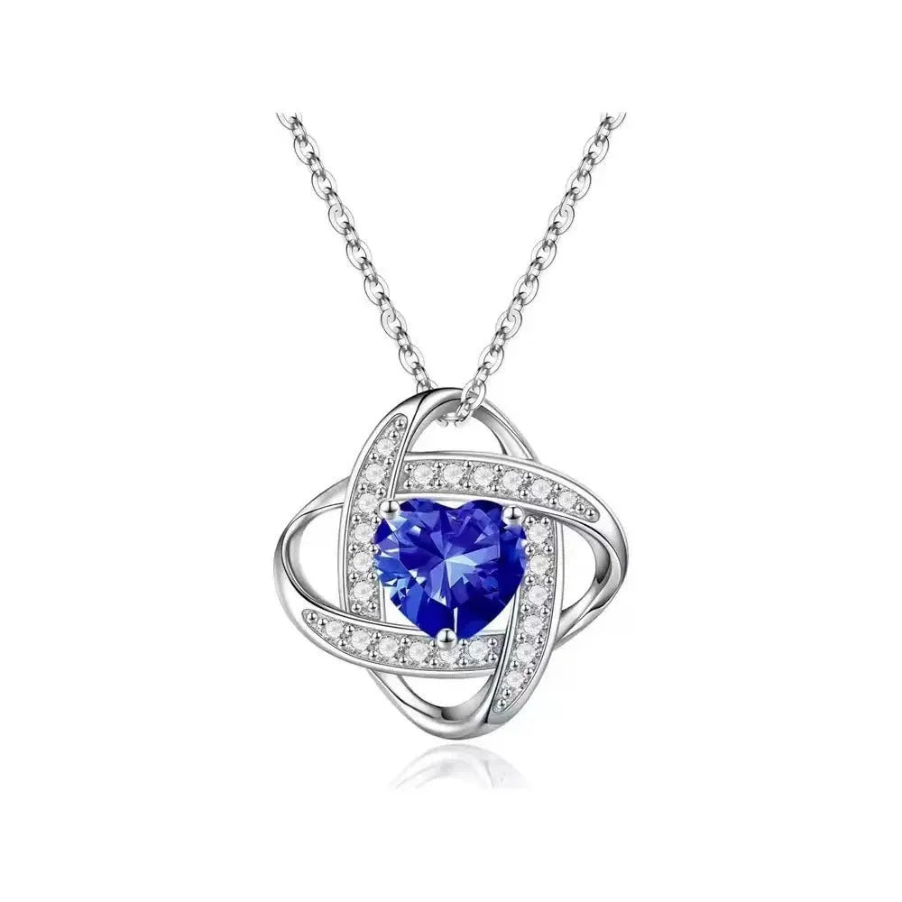 Electroplated copper heart shape necklace with 45cm chain in platinum colour options