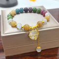 Women's geometric crystal bracelet with electroplated finish in various colour options