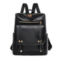 Retro women's backpack in PU leather with waterproof design and organisational pockets