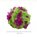 15cm purple plush seaweed ball dog chew toy with knotted texture