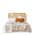 Simple cotton cloth towel blanket with geometric pattern in 180x200cm or 200x230cm size on a sofa