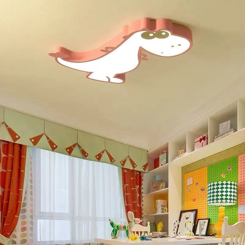 48cm cartoon dinosaur ceiling light with electrodeless dimming and 220V voltage for UK bedrooms