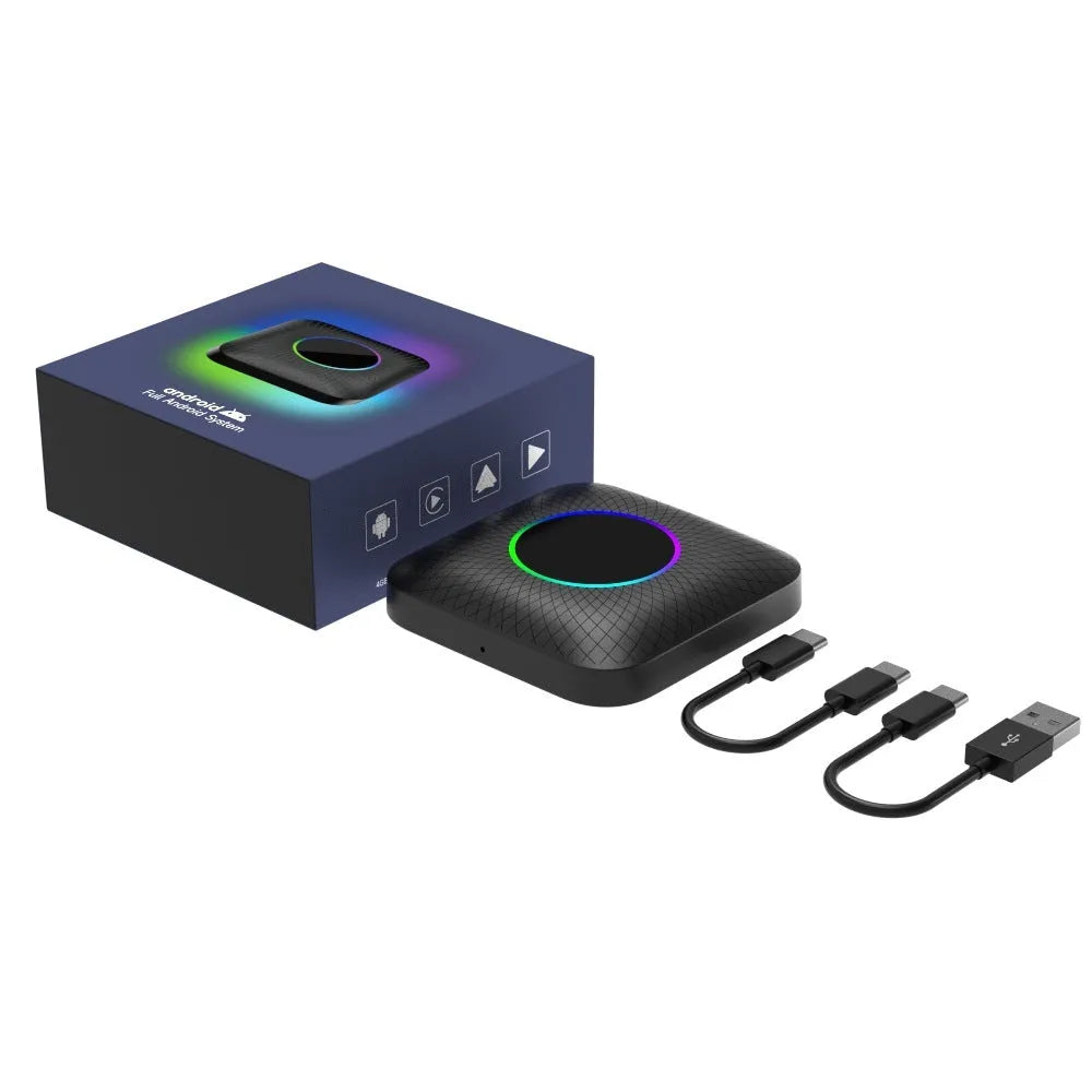 Tbox-Led Wireless CarPlay Adapter box with Android 13 system for cars