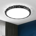 Round black and white LED ceiling light with iron frame in multiple sizes from 30cm to 60cm diameter