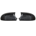 Bright black plastic mirror reflector shell pair for a Volkswagen Sagitar car.
