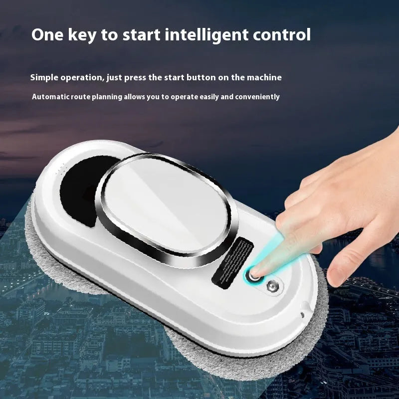 Full-automatic high altitude cleaning machine in W11 white with remote control and accessories