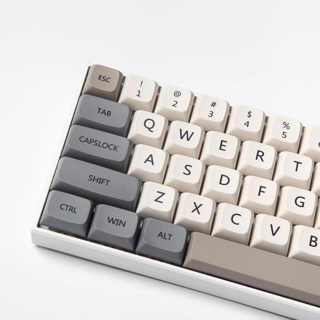 PBT XDA profile mechanical keyboard keycap set with 139 keys showing English legend theme