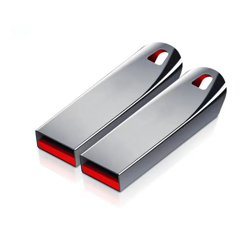 Metal USB flash drive with 2TB maximum storage capacity and USB 2.0 connector