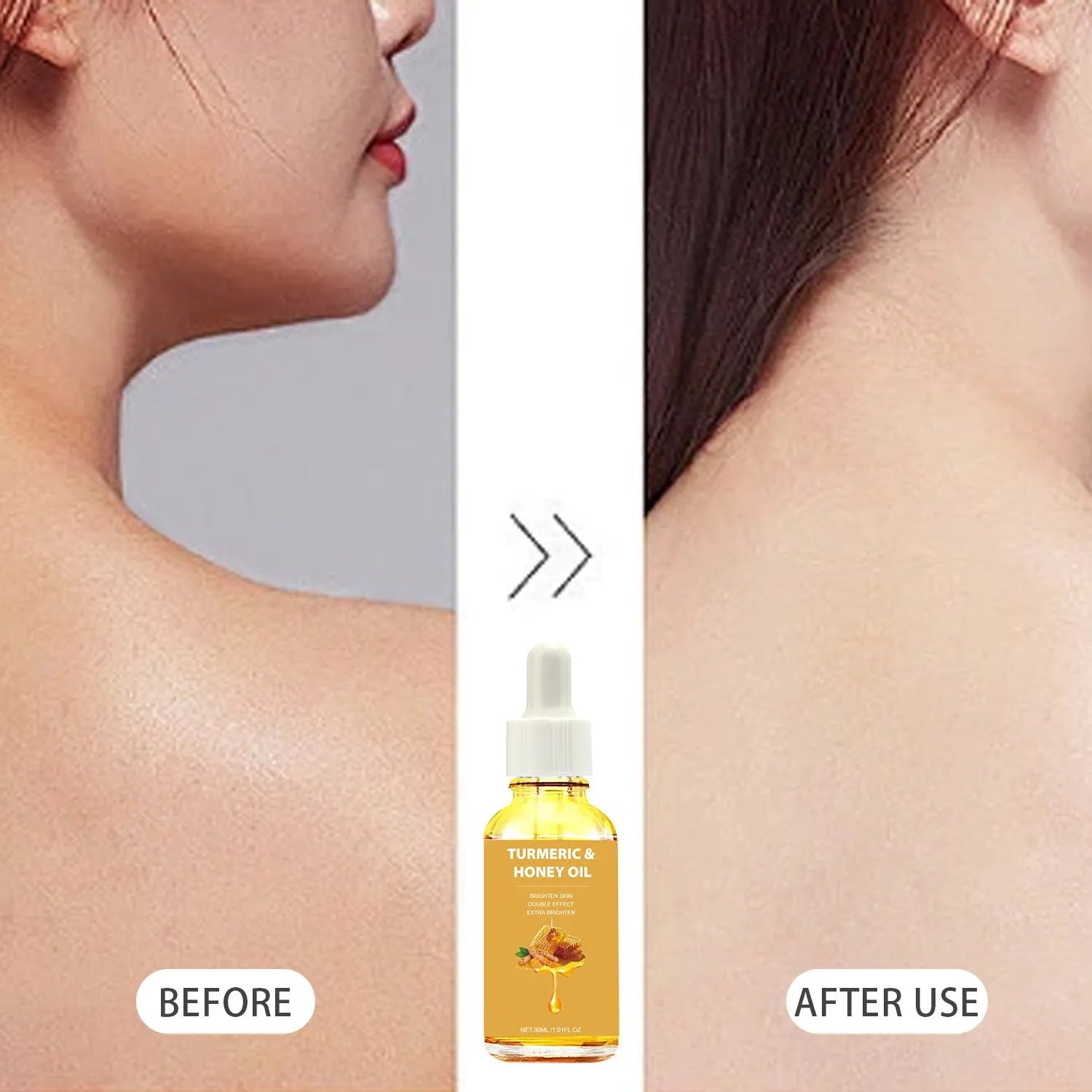 Turmeric honey essential oil 30ml bottle with neutral packaging