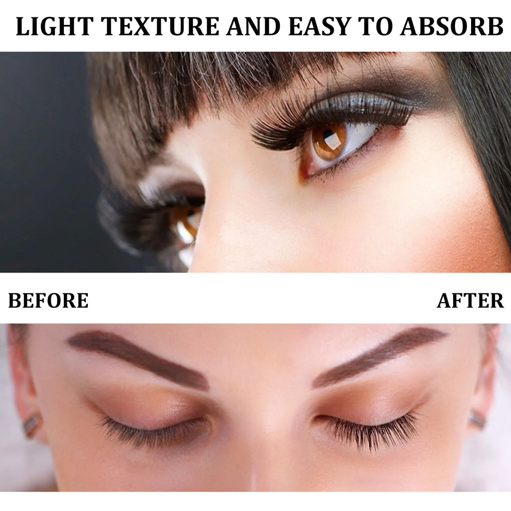 Curly Black Eyelash Essence 3ml bottle with applicator brush for lash line application