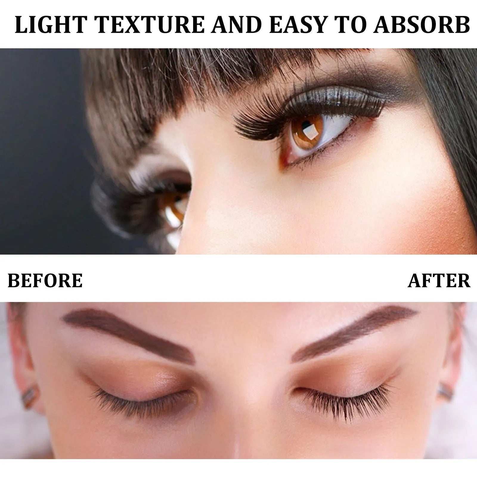 Curly Black Eyelash Essence 3ml bottle with applicator brush for lash line application