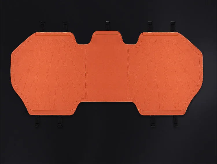 Tailored car seat cover with gradient hole design in fur material showing colour options