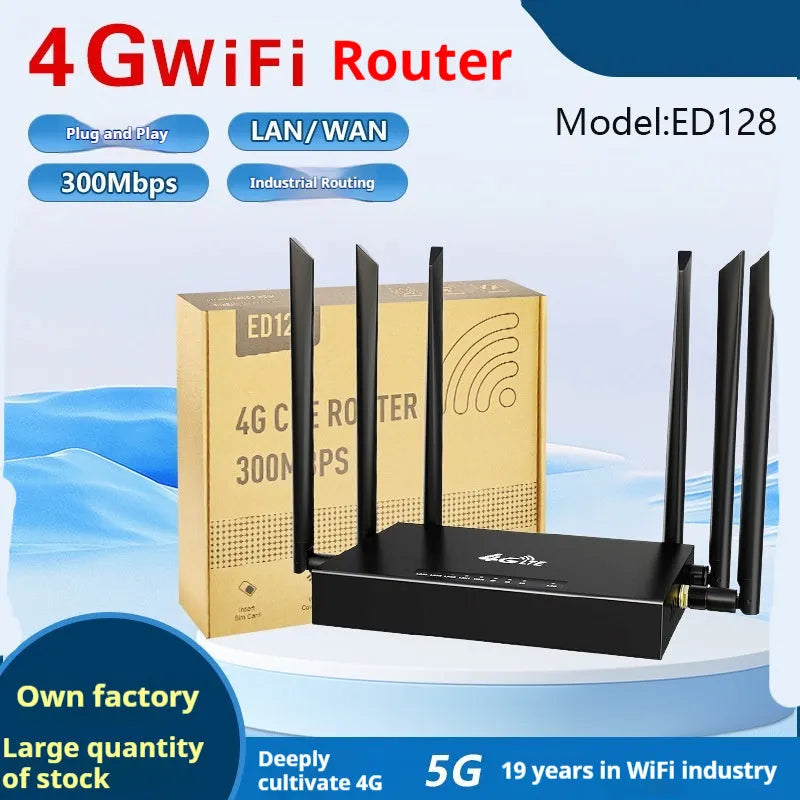 Industrial metal 4G router with dual power options and optional twin antennas