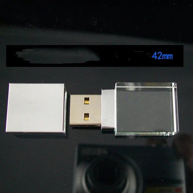 Crystal mini car USB flash drive with metal and crystal shell, USB 2.0 interface, available in multiple capacities.